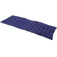 Homescapes Tuinbank Kussen – Marineblauw – 3 Zitter Zitkussen – 143x42 cm – 100% Katoen – Wasbaar – Comfortabel & Stevig