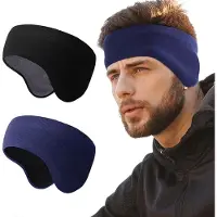 Famanu – Oorwarmers hoofdband voor sport, dubbellaags fleece, oorbescherming tegen kou