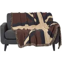 Homescapes Jacquard deken Union Jack Limited Edition – 100% katoen, omgekeerde kleurstelling, 150 x 200 cm