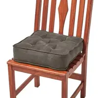 Homescapes Zitkussen taupegrijs - zitverhoger/stoelkussen 40 x 40 cm met velours bekleding