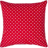 Homescapes kussenhoes in rood met stippen, 100% katoen, 60 x 60 cm