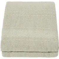 Homescapes Kashi sprei XXL 255 x 360 cm - groene katoenen deken met franjes