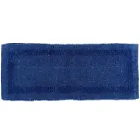 Homescapes badkamerloper donkerblauw 40x100 cm gemaakt van 100% katoen