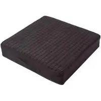 Homescapes Orthopedisch fauteuilzitkussen van kunstsuède in zwart, 50 x 50 x 10 cm