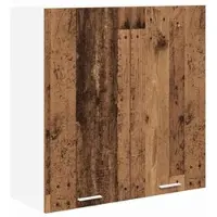vidaXL - Hangkast - met - opslag - Oudhout - 80 - x - 31 - x - 80 - cm - Bewerkt - hout