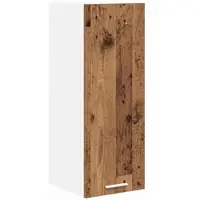 vidaXL Hangkast Oud Hout en Wit 30 x 31 x 80 cm Bewerkt hout