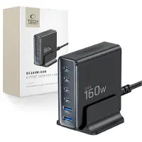 Tech-Protect GAN 6 Poort 160 Watt USB-C Oplader