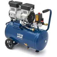 HBM olievrije stille compressor, 24 liter
