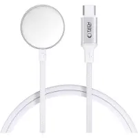 Tech-Protect MC02 Ultraboost magnetische oplaadkabel Type-C, 100 cm, voor Apple Watch, wit
