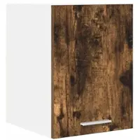 vidaXL Hangkast Gerookte Eik en Wit 30 x 31 x 40 cm Bewerkt hout