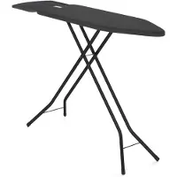 Wasophoogte Strijkplank - Met strijkplank stoomgenerator plateau - 122*38 cm - 4 verstelbare hoogtes - Zwart