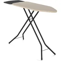 Wasophoogte Strijkplank - Extra brede strijkplank stoomgenerator - 124*44 cm - 4 verstelbare hoogtes - Beige