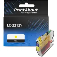 PrintAbout Inktcartridge LC-3213Y Geel Hoge capaciteit geschikt voor Brother