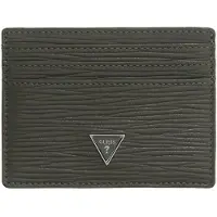 GUESS Leren kaarthouder Milano Card Holder Military donkergroen