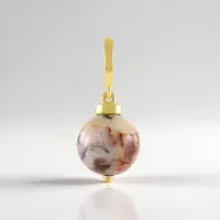 Cavill - 925 Sterling Zilver Vergulde Hanger met 5,25 ct Mexicaanse Agaat - Ronde Edelsteen - Natuurlijke Kleuren - Stijlvol & Tijdloos Sieraad