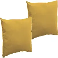 Hespéride sierkussen - 4x - binnen/ buiten bank - geel - 40 x 10 cm - water en uv-bestendig