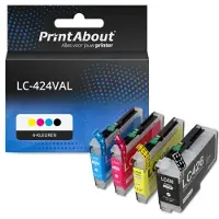 PrintAbout Inktcartridge LC-424VAL 4-kleuren Multipack geschikt voor Brother