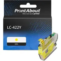 PrintAbout Inktcartridge LC-422Y Geel geschikt voor Brother