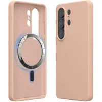 Kwmobile telefoonhoesje geschikt voor Samsung Galaxy S26 Ultra - Hoesje met magneet compatibel met MagSafe - Smartphone case in oudroze