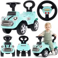 Sun baby Loopauto vanaf 1 jaar, auto voor babys, indoor kinderauto met geluiden, grote kunststof wielen, Kantelbeveiliging, beperkt draaivermogen - Salie