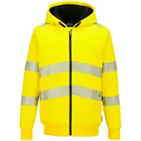 Portwest Winter Hoodie Met Rits Pw321 Hi-vis | Maat: L