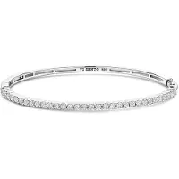 Ti sento Dames Armband - 925 zilver - Zirconia wit - Maat M - 23097ZI