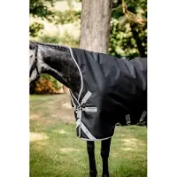Horseware Bravo 12 Wug Lite 0g Uitrijdeken - Zwart/Titanium Grijs & Zilver, 75"