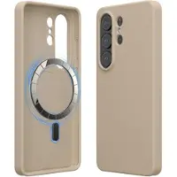 Kwmobile telefoonhoesje geschikt voor Samsung Galaxy S26 Ultra - Hoesje met magneet compatibel met MagSafe - Smartphone case in steengrijs