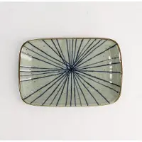 Tokyo Design Studio - Mashiko Rechthoekig Bord - Tokusa Blauw - 16,3 x 10,2 cm