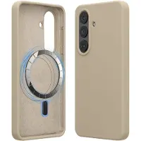 Kwmobile telefoonhoesje geschikt voor Samsung Galaxy S26 - Hoesje met magneet compatibel met MagSafe - Smartphone case in steengrijs