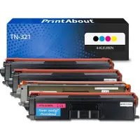 PrintAbout Toner TN-321 4-kleuren Multipack geschikt voor Brother