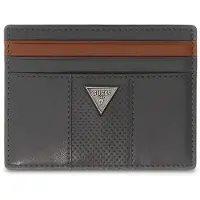 GUESS Leren kaarthouder Torino Card Holder Anthracite Grey donkergrijs