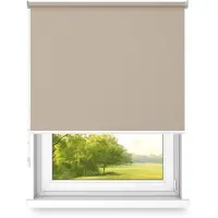 Fart Produkt time4blinds Rolgordijnen Verduisteringsrolgordijn Vrijhangend rolgordijn zonder cassettemuur of plafondmontage UV-bescherming Thermische eigenschappen Solide 170x260 cm Zandbruin - links