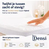 Densi Hybride Topper 180x200 – 12cm Koudschuim & NASA Traagschuim – Tencel Hoes – Anti-allergie