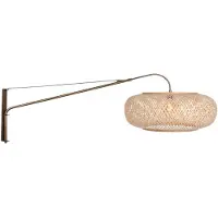 Steinhauer Wandlamp Maze Natural bronzen met bamboe kap Ø60 cm