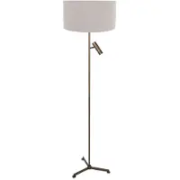 Steinhauer Vloerlamp Stang 4844BR met leeslicht en grijze kap