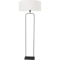 Steinhauer Stang LED Vloerlamp | 1x E27 | Dimbaar | Linnen wit/Zwart