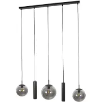 Steinhauer Bollique Hanglamp | 3x E27 + 2x GU10 | Dimbaar | Zwart