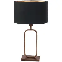 Steinhauer Tafellamp Stang 4814BR met zwarte linnen kap voor sfeerlicht