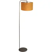 Steinhauer Vloerlamp Stang 4801BR met gouden velours kap