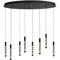 Steinhauer Hanglamp Alisio 4580ZW 8-lichts luxe glas in zwart