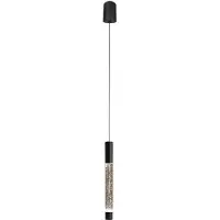Steinhauer Alisio 4577ZW – Zwarte 1-lichts LED hanglamp met handgeblazen glas en Cable lift