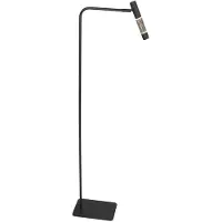 Steinhauer Vloerlamp Alisio 4595ZW 1-lichts luxe glas in zwart met push dimmer