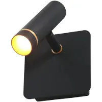 Mexlite Wandspot Lumo 4850ZW - moderne verstelbare zwarte wandlamp