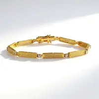 Cavill - Zilveren armband 925 sterlingzilver - 10 I2 bruine chocolade diamanten 0,45 ct - luxe, elegant dames sieraad 19 cm
