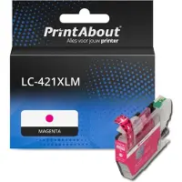 PrintAbout Inktcartridge LC-421XLM Magenta Hoge capaciteit geschikt voor Brother