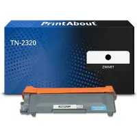 PrintAbout Huismerk vervangt Brother TN-2320 Toner 2x Zwart Hoge capaciteit - Multipack