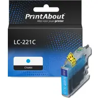 PrintAbout Inktcartridge LC-221C Cyaan geschikt voor Brother