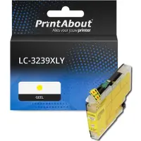 PrintAbout Inktcartridge LC-3239XLY Geel Hoge capaciteit geschikt voor Brother