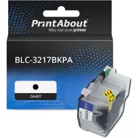 PrintAbout Inktcartridge LC-3217BK Zwart Hoge capaciteit geschikt voor Brother
